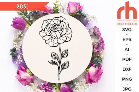 Download Rose SVG, June Birth Flower Cut File - Premium Resources