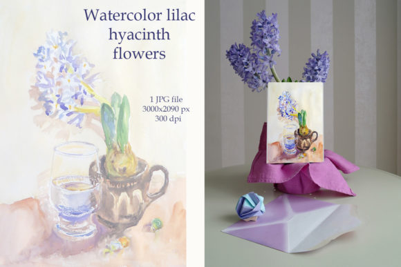 Download Watercolor Lilac Hyacinth Flowers - Hyacinth Collection