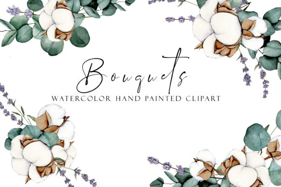 Download Watercolor Bouquets Hand Painted Clipart - Premium Bundle