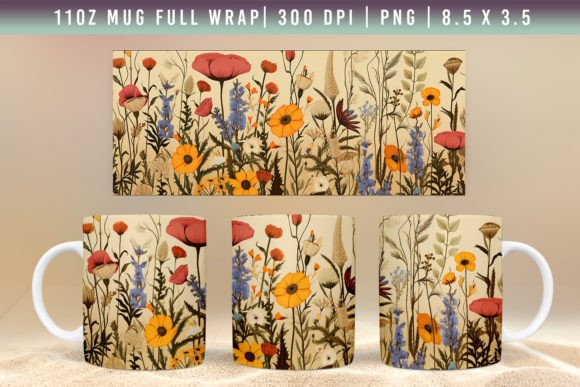Download 3D Flower Mug Wrap, Sublimation Designs - Sublimation designs Collection